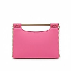 Call It Spring Pink Clutch with Gold Chain